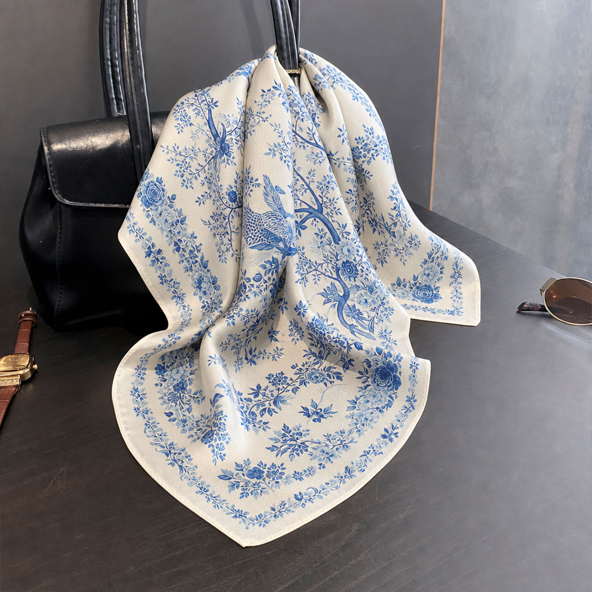 100% Real Silk Scarf Women Squ - огляд і ціна Silk Scarf Square