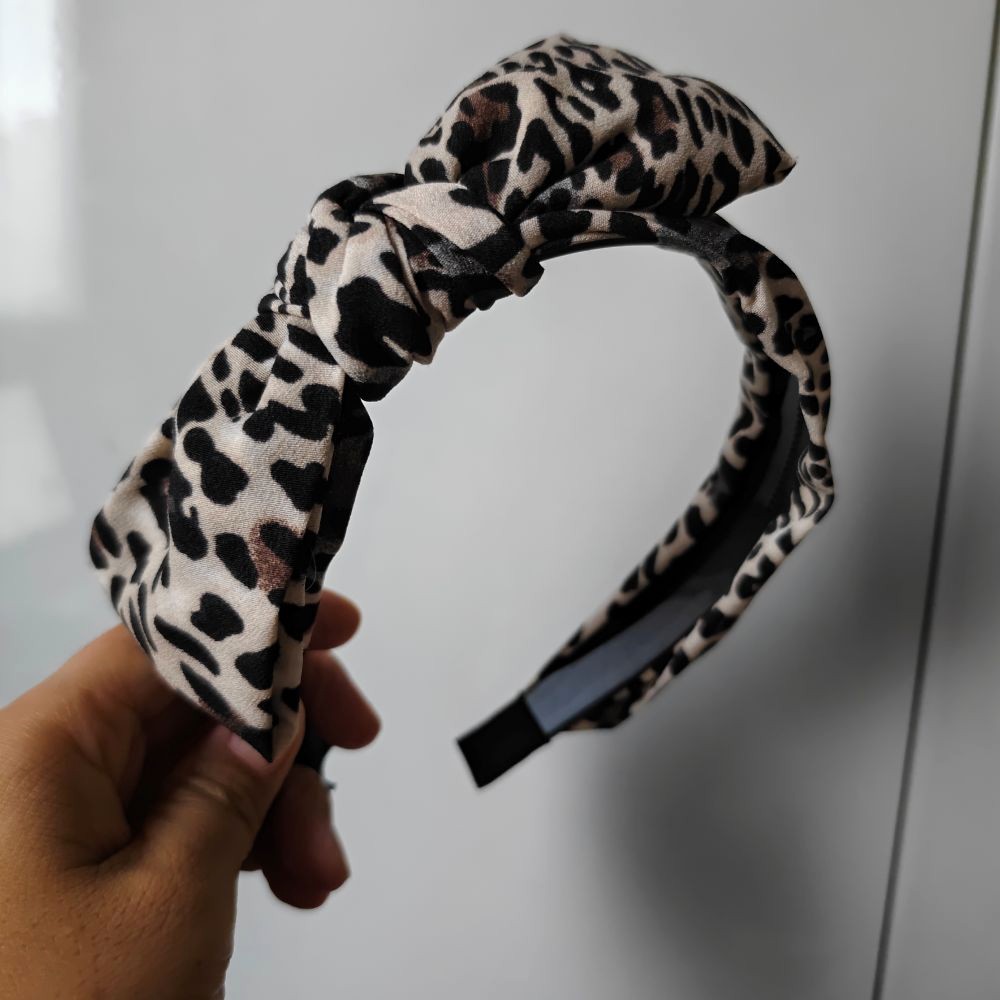 Leopard Print Headband with A  - огляд і ціна Women Accessories Sale