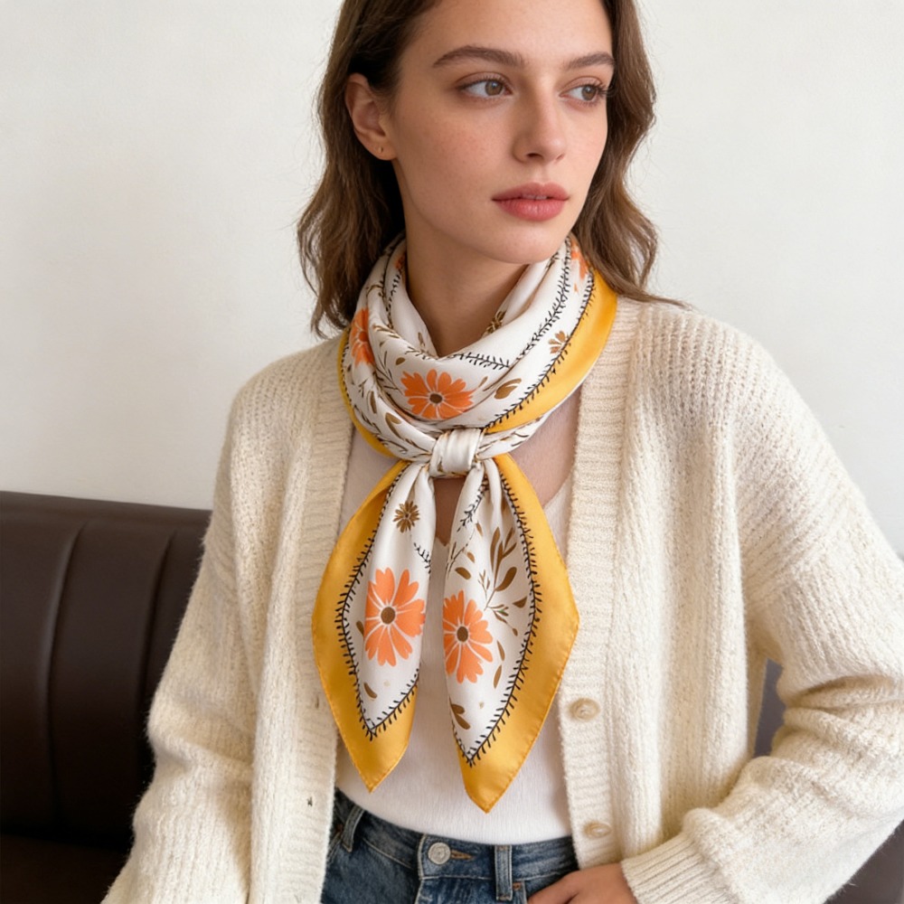 1Pc new printed fashion silk s - огляд і ціна Silk Scarf Square