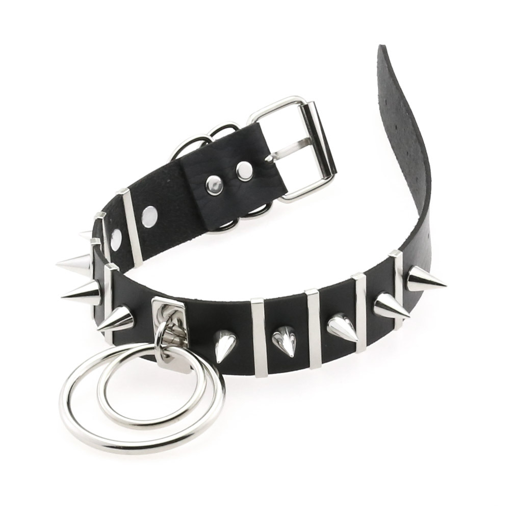 Big Spikes Choker Leather Coll - огляд і ціна Women'S Emo Accessories