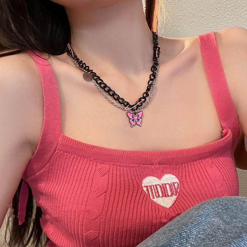 Vintage Y2k Pink Pin Bead Chok - огляд і ціна Women'S Emo Accessories
